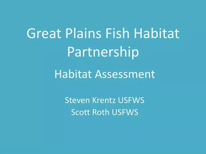 great plains fish habitat partnership