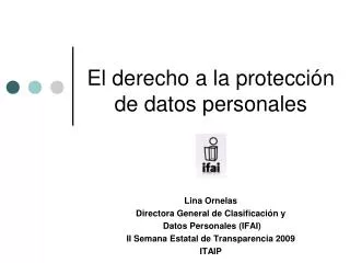 el derecho a la protecci n de datos personales