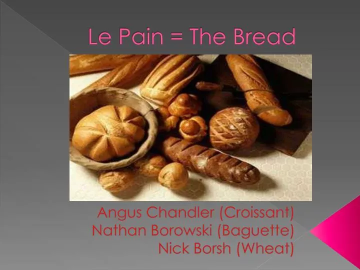 le pain the bread
