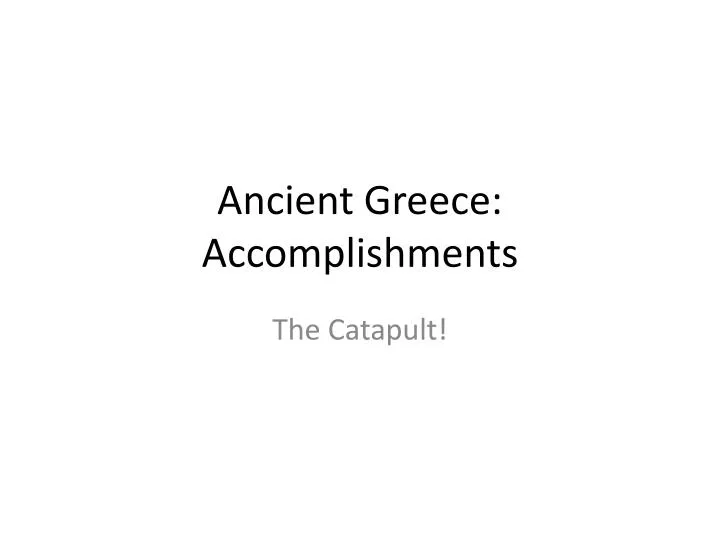 ancient greece accomplishments