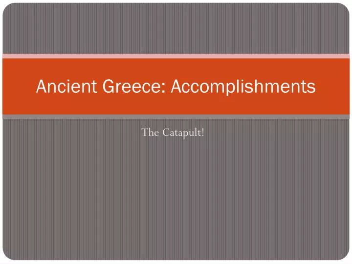 ancient greece accomplishments