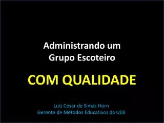 administrando um grupo escoteiro