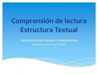 comprensi n de lectura estructura textual