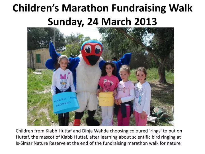 children s marathon fundraising walk sunday 24 march 2013