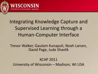 Integrating Knowledge Capture and Supervised Learning through a Human-Computer Interface