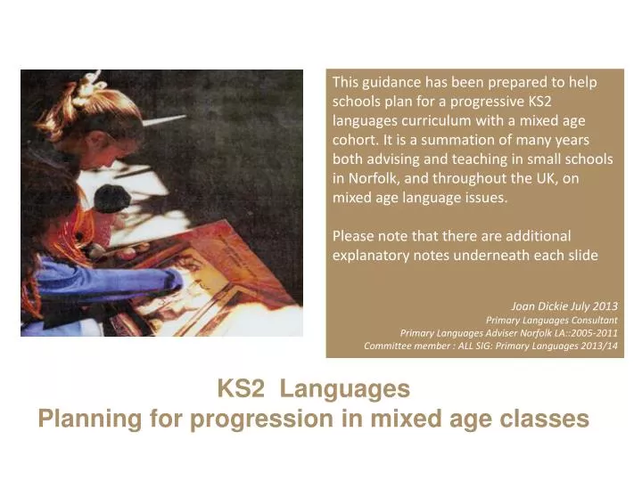 ks 2 languages planning for progression in mixed age classes