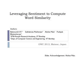 Leveraging Sentiment to Compute Word Similarity