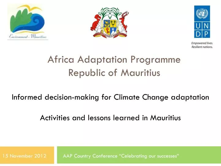 africa adaptation programme republic of mauritius
