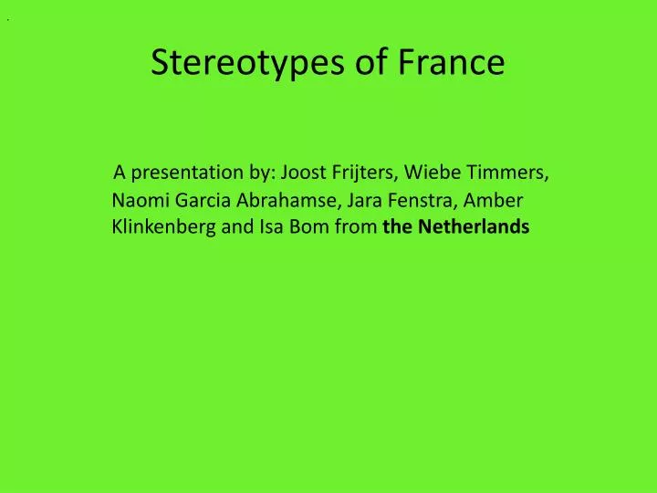 stereotypes of france