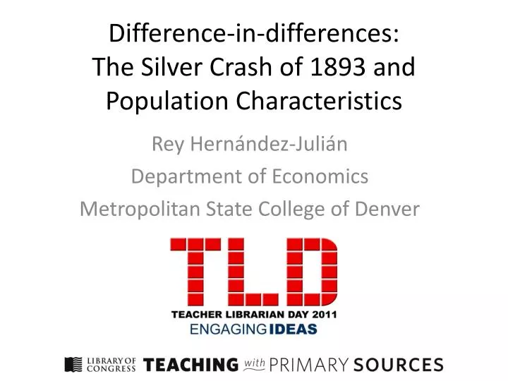 difference in differences the silver crash of 1893 and population characteristics