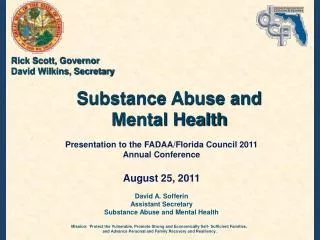 Substance Abuse and Mental Health
