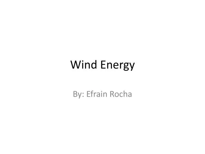 wind energy