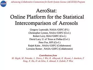 AeroStat: Online Platform for the Statistical Intercomparison of Aerosols