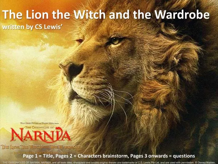 the lion the witch and the wardrobe written by cs lewis