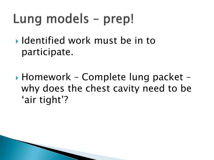lung models prep