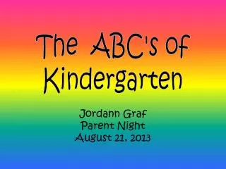 Jordann Graf Parent Night August 21, 2013