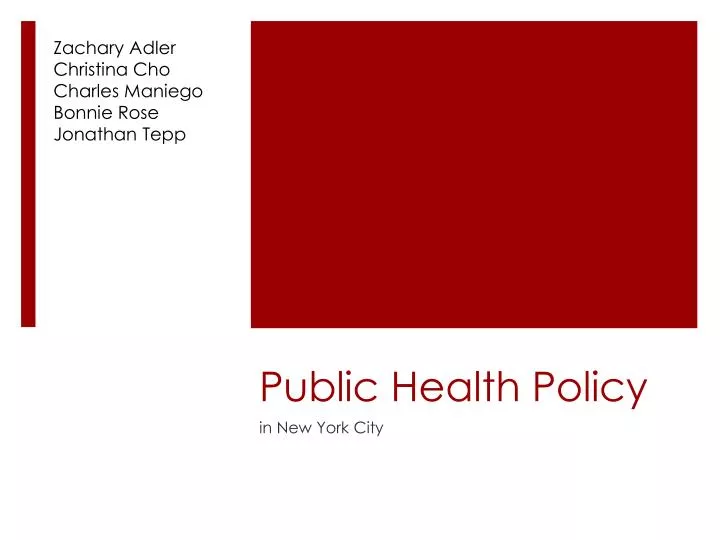 public health policy