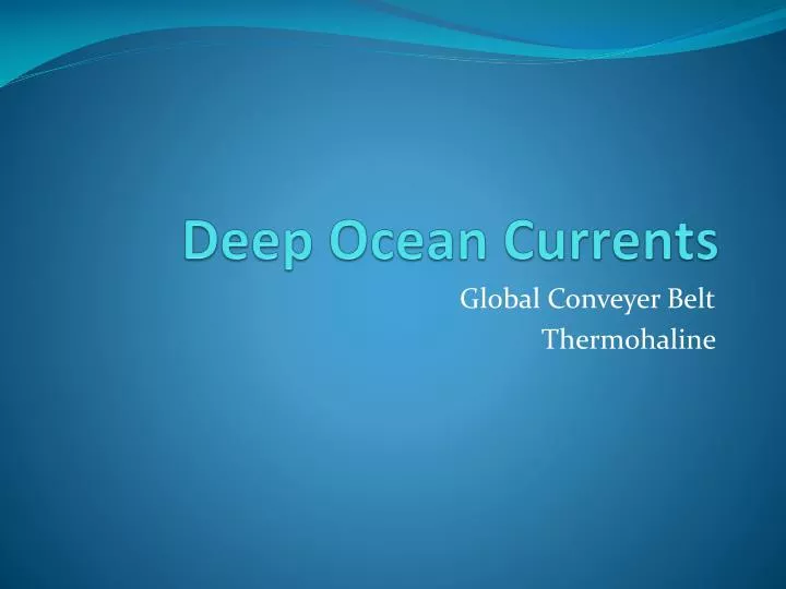 deep ocean currents