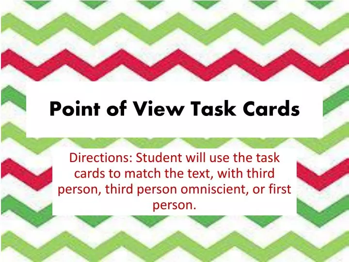 point of view task cards