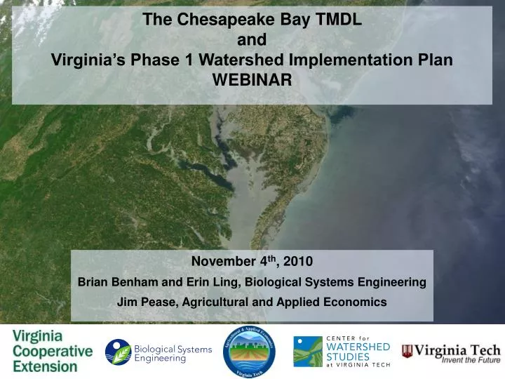 the chesapeake bay tmdl and virginia s phase 1 watershed implementation plan webinar