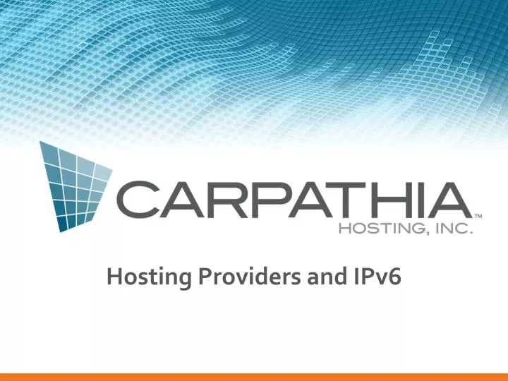 hosting providers and ipv6