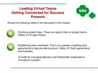 Leading Virtual Teams Getting Connected for Success Prework