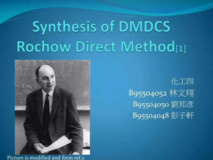 synthesis of dmdcs rochow direct method 1