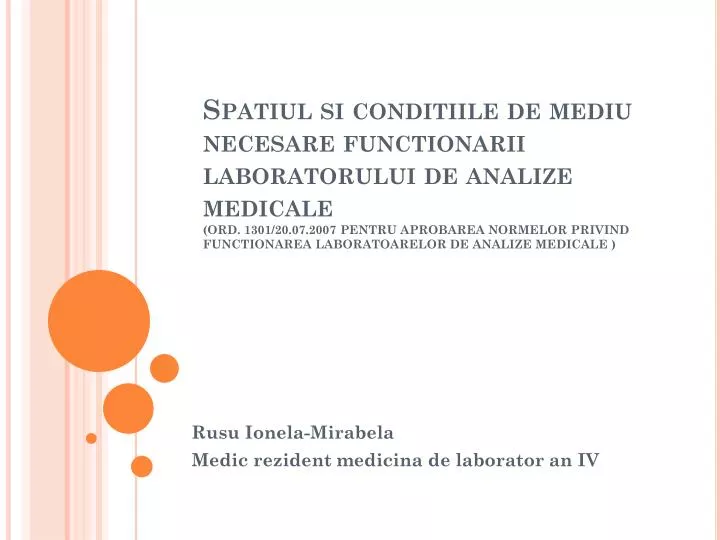 rusu ionela mirabela medic rezident medicina de laborator an iv