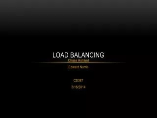 Load Balancing