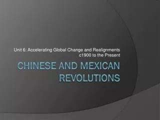 Chinese and mexican Revolutions