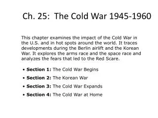 Ch. 25: The Cold War 1945-1960