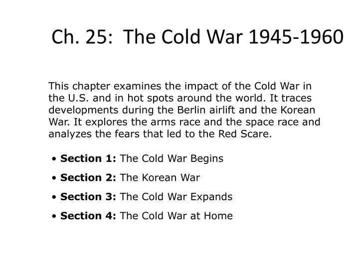 ch 25 the cold war 1945 1960