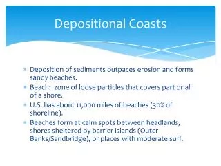 Depositional Coasts