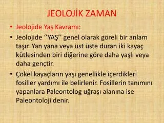 jeoloj k zaman
