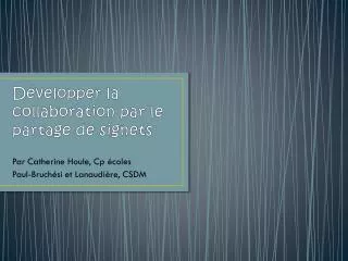 d velopper la collaboration par le partage de signets