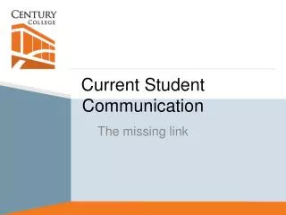 Current Student Communication