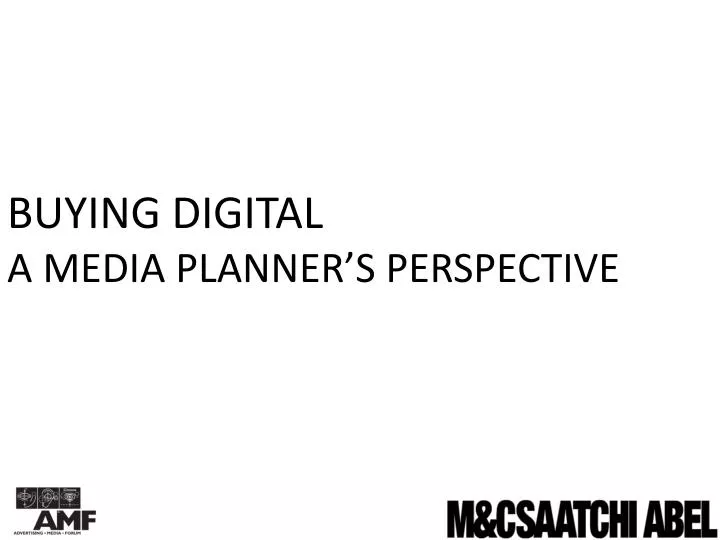 buying digital a media planner s perspective