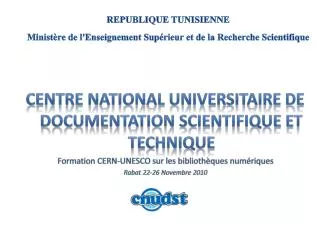 republique tunisienne minist re de l enseignement sup rieur et de la recherche scientifique