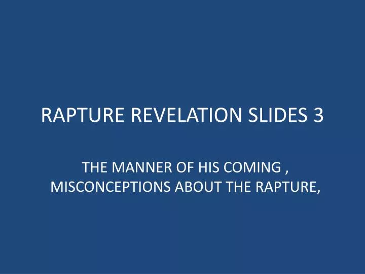 rapture revelation slides 3