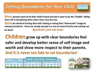 Setting Boundaries for Your Child