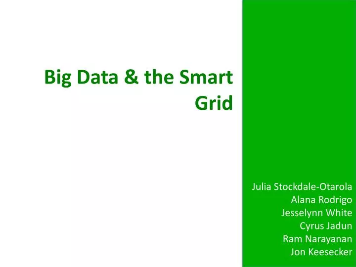 big data the smart grid