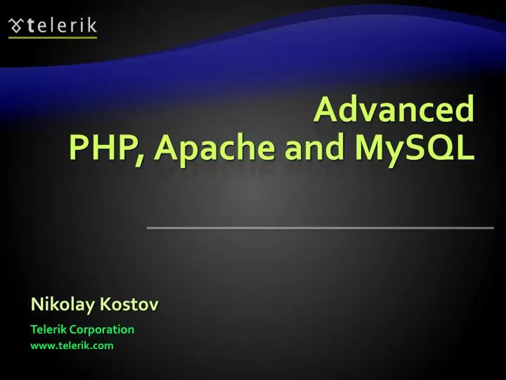 advanced php apache and mysql
