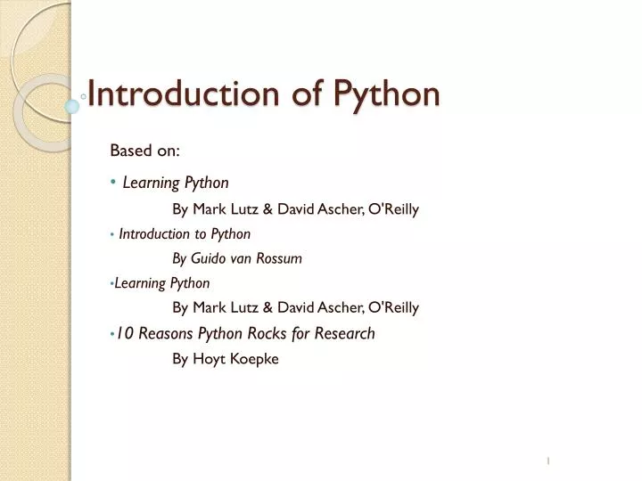 introduction of python