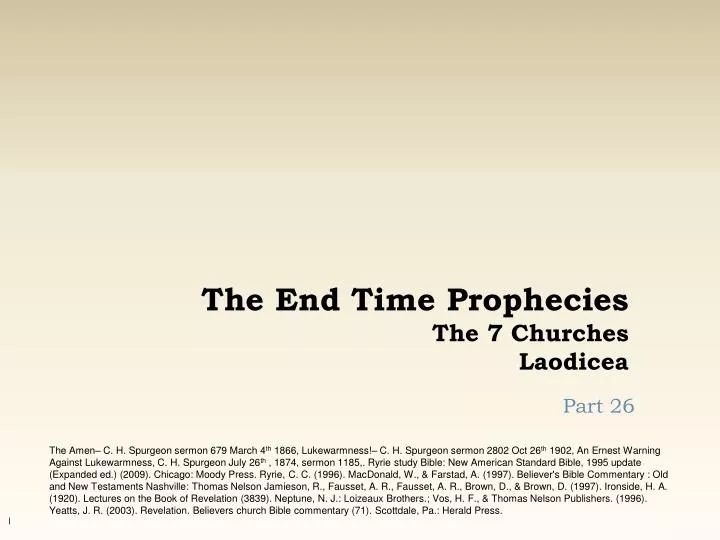 the end time prophecies the 7 churches laodicea