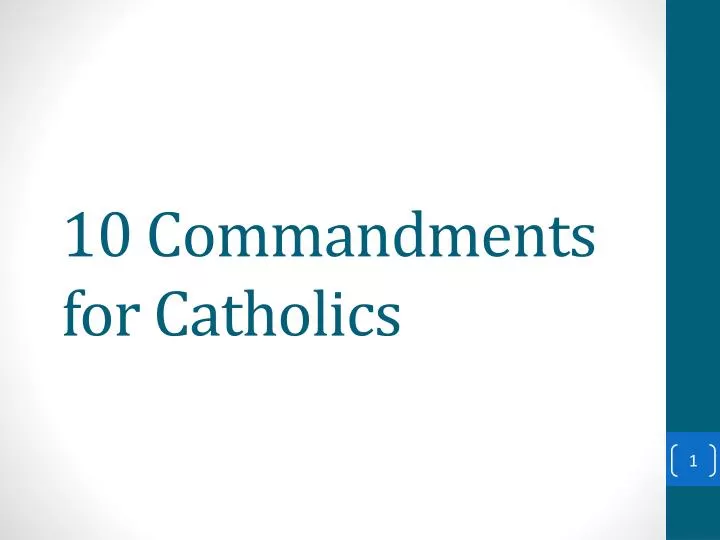 10 commandments for catholics