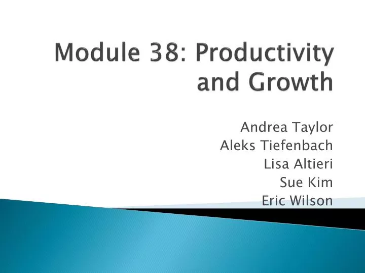module 38 productivity and growth