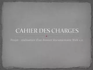 cahier des charges