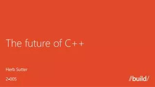 The future of C++