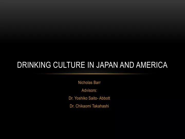 drinking culture in japan and america