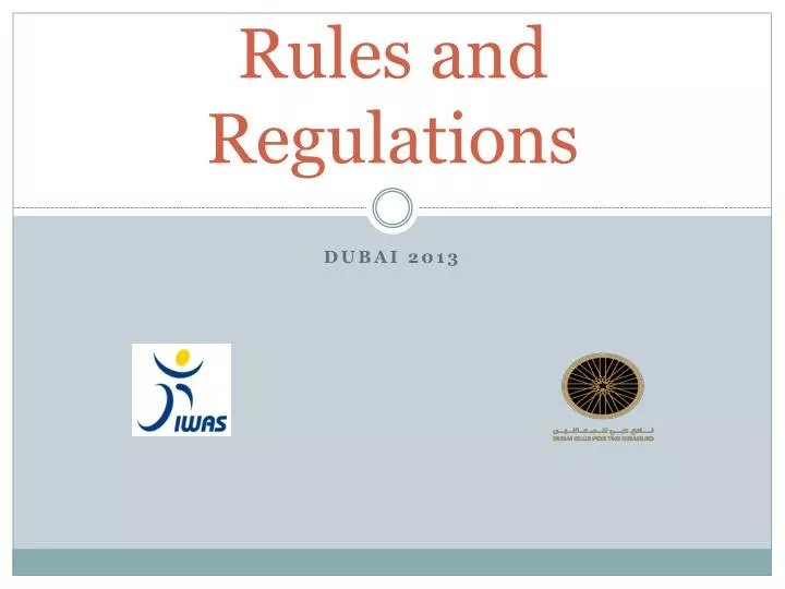 rules and regulations